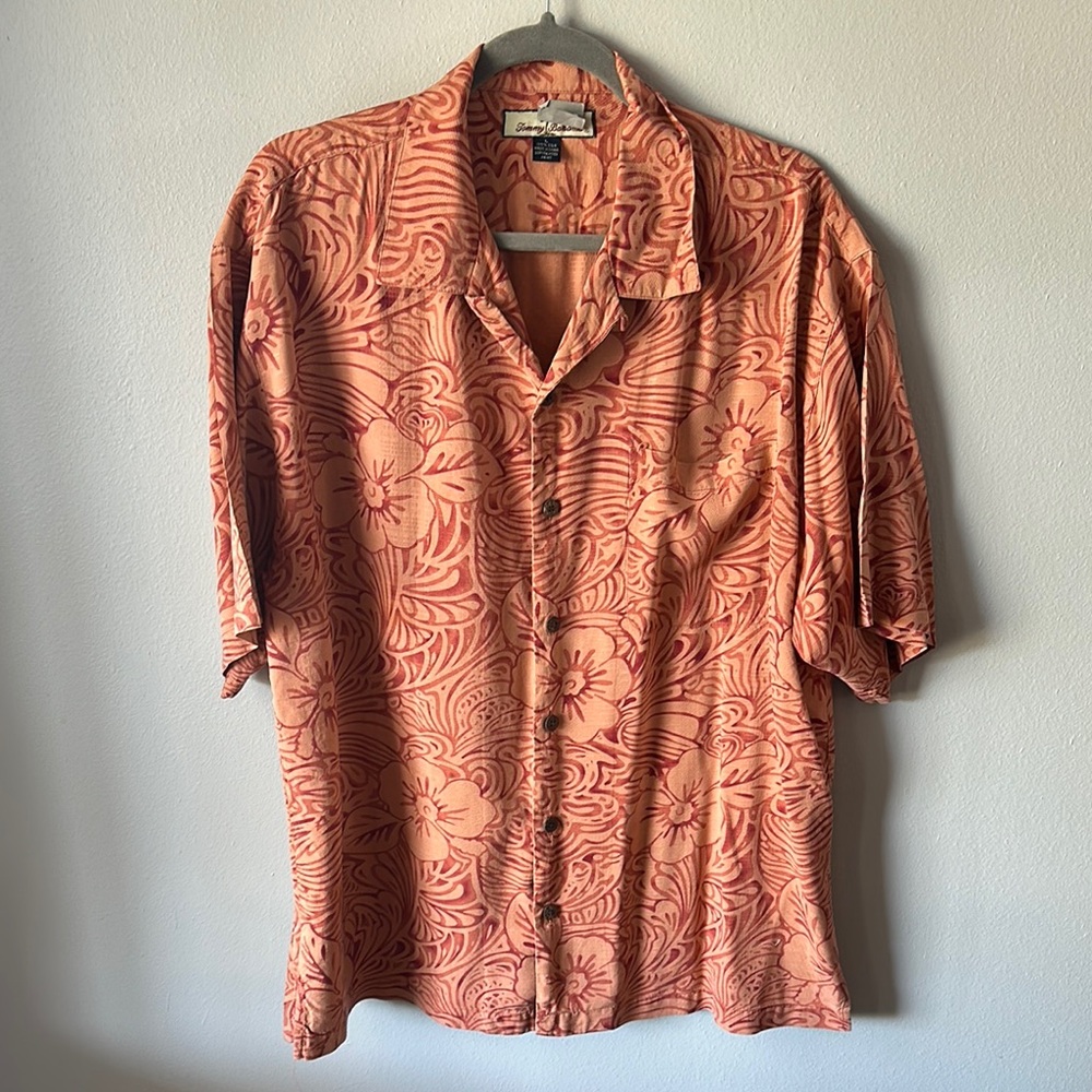 Tommy Bahama Coral Floral Button Down Shirt